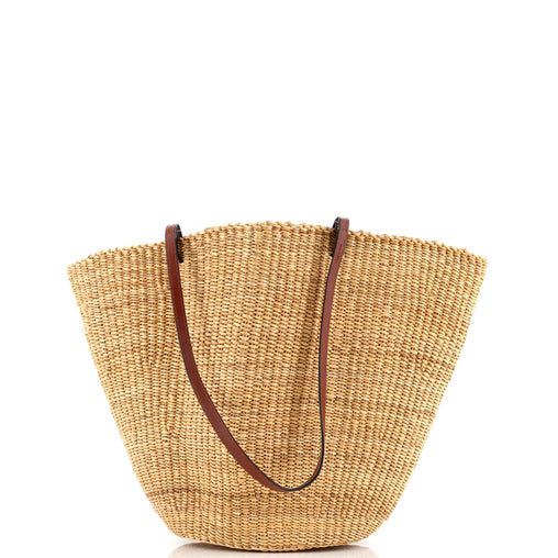 Loewe Shell Basket Bag Woven Raffia Medium