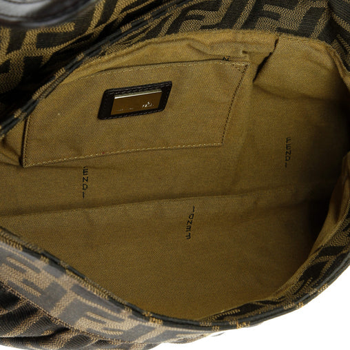 Fendi Chef Flap Bag Zucca Canvas Small