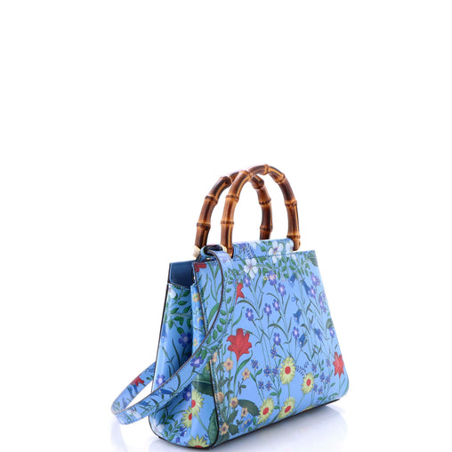 Gucci Nymphaea Tote Floral Printed Leather Small