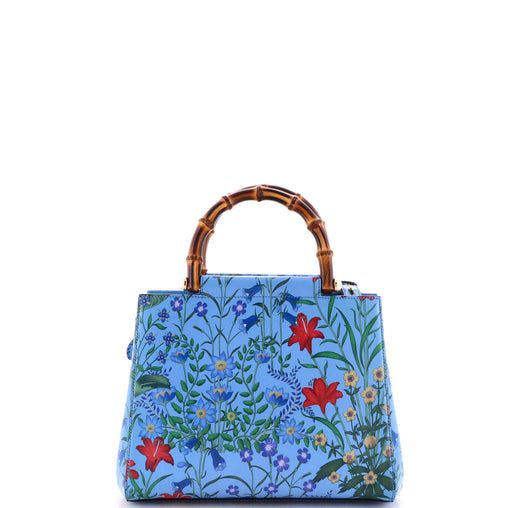Gucci Nymphaea Tote Floral Printed Leather Small
