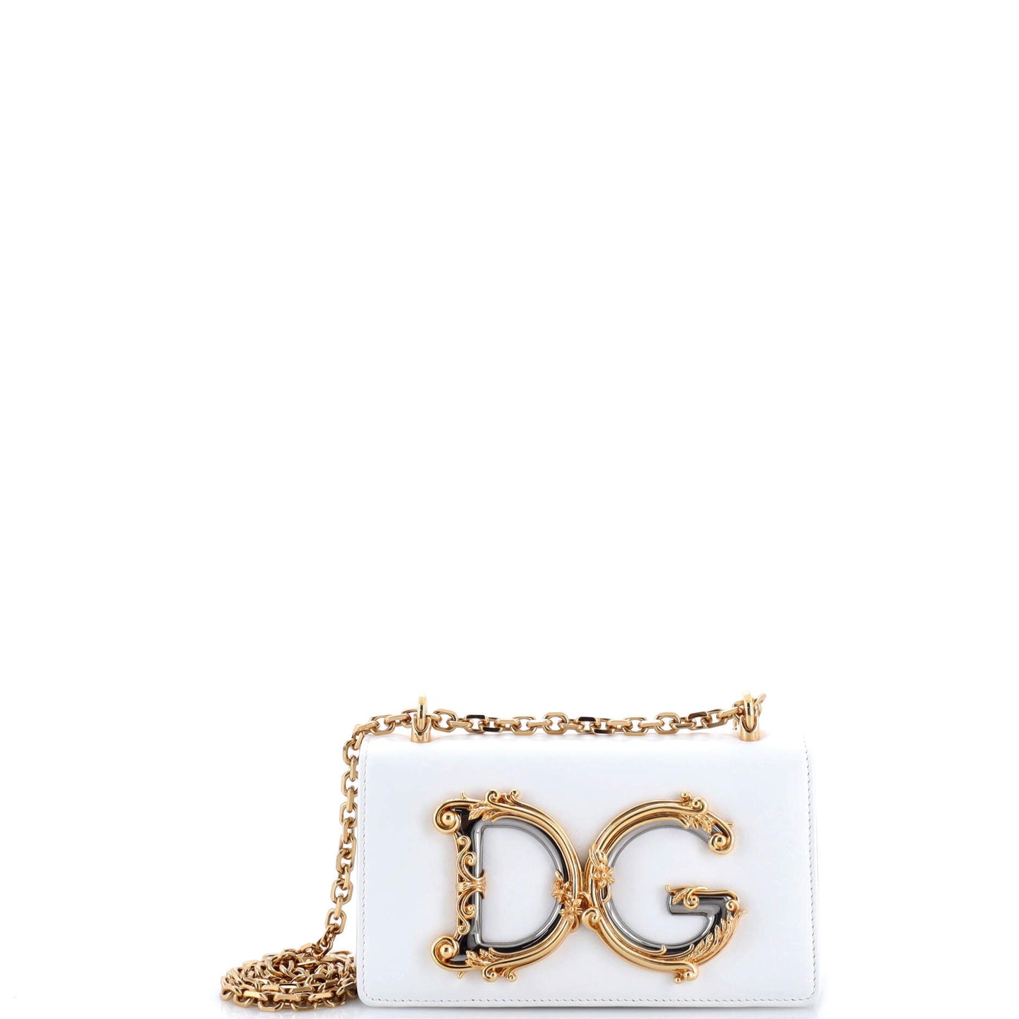 Dolce & Gabbana DG Girls Flap Bag Embellished Leather Mini