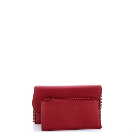 Christian Dior Ultra Matte Saddle Chain Wallet Leather
