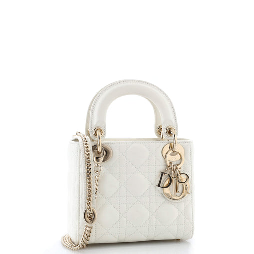 Christian Dior Lady Dior Chain Bag Cannage Quilt Lambskin Mini
