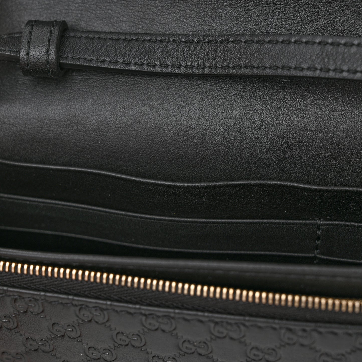 Gucci Microguccissima Crossbody Wallet Black