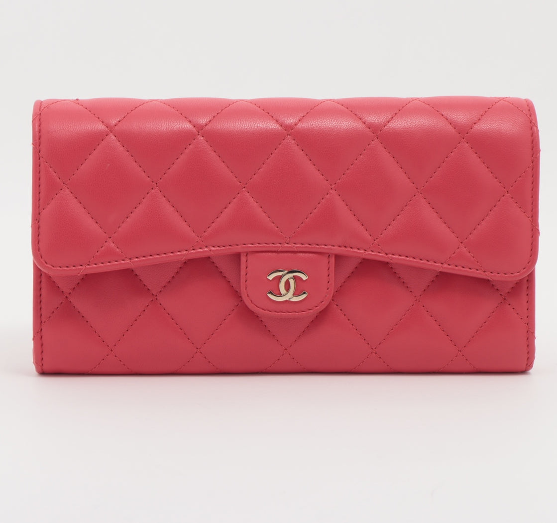 Chanel Matelasse Lambskin Long Wallet