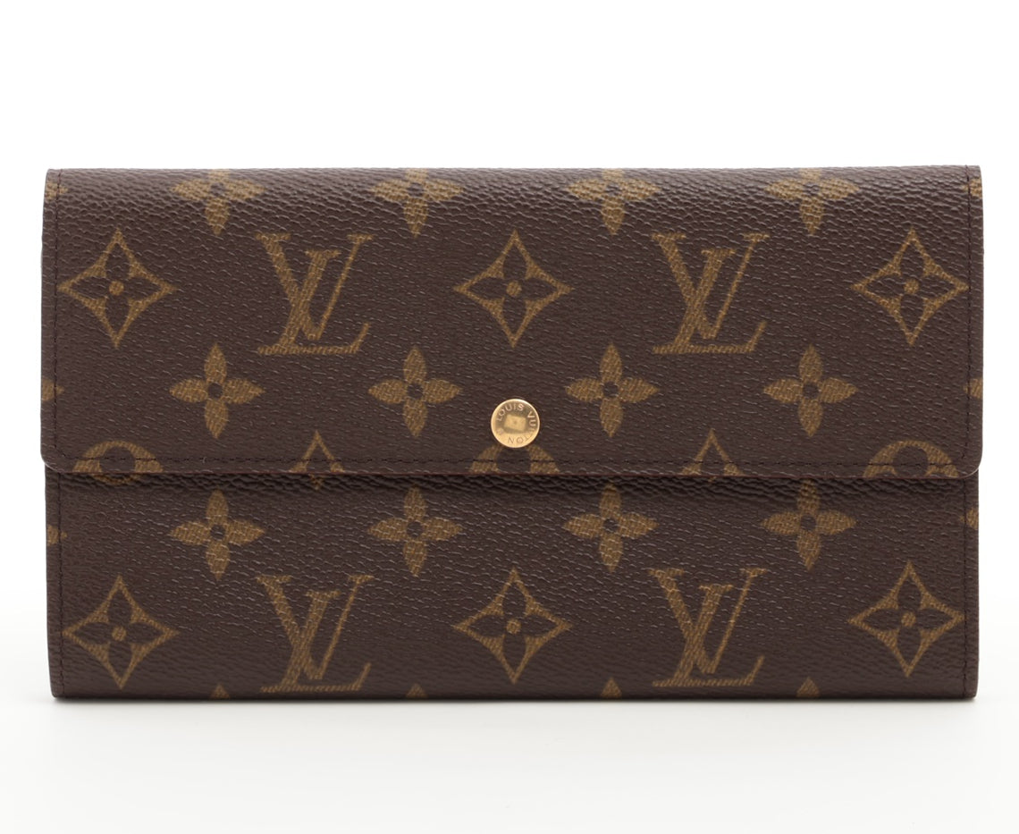 Louis Vuitton Monogram Pochette Porte Monecredit Brown