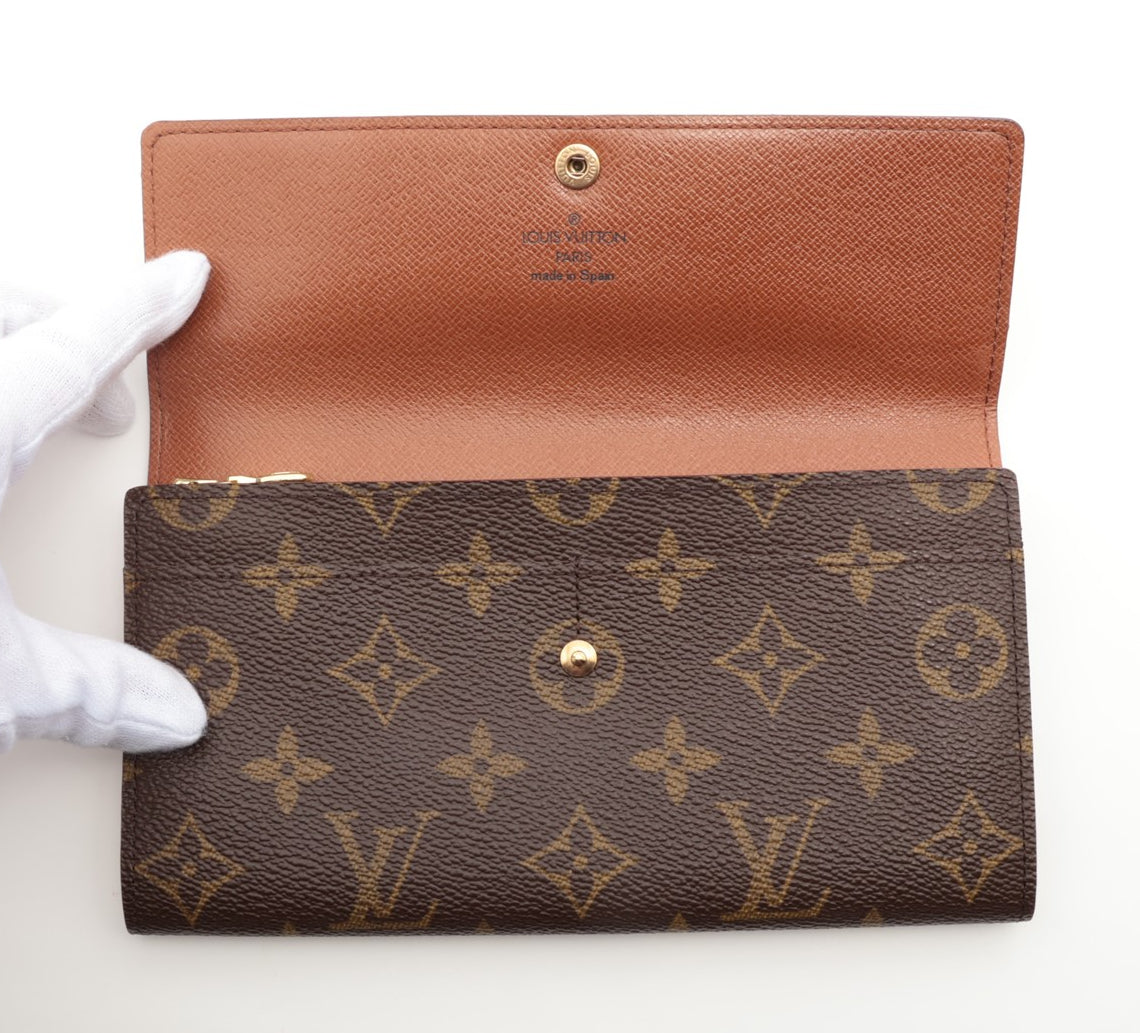 Louis Vuitton Monogram Pochette Porte Monecredit Brown
