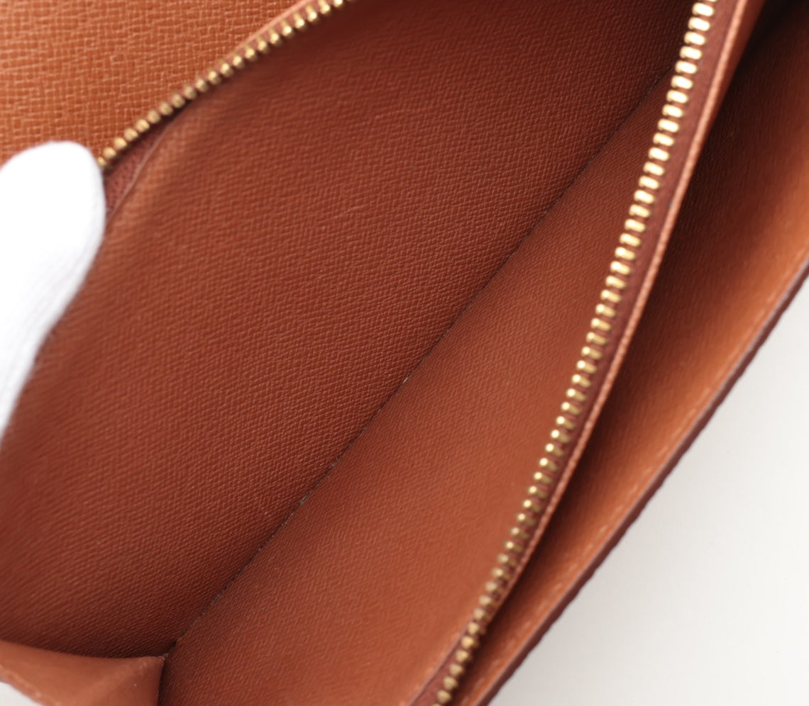 Louis Vuitton Monogram Pochette Porte Monecredit Brown