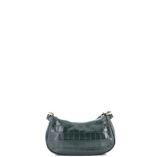 Balenciaga Le Cagole Giant Studs Shoulder Bag Crocodile Embossed Leather Mini