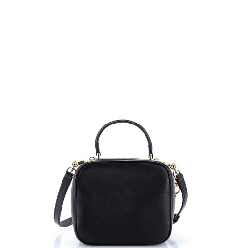 Gucci Blondie NM Top Handle Shoulder Bag Diagonal Quilted Leather