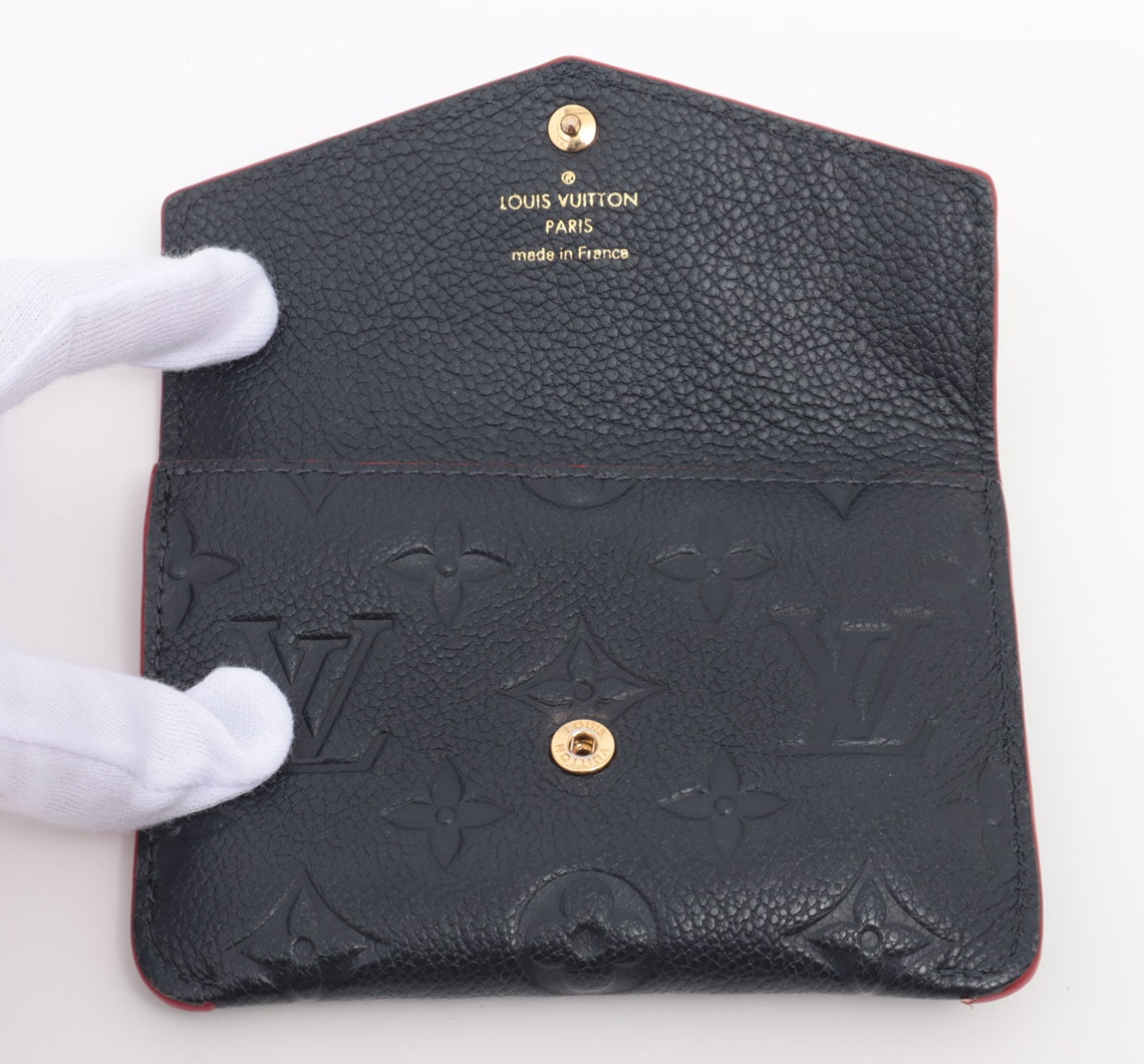 Louis Vuitton monogram empreinte Pochette Cure Marine rouge Coin