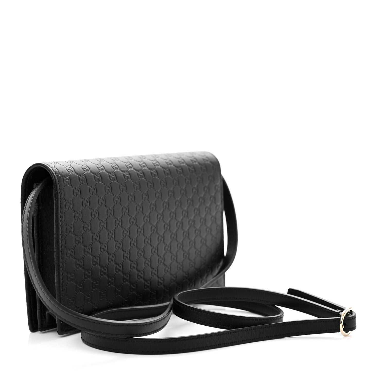 Gucci Microguccissima Crossbody Wallet Black