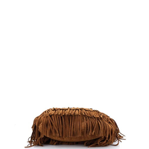 Saint Laurent Emmanuelle Hobo Suede Fringe Small