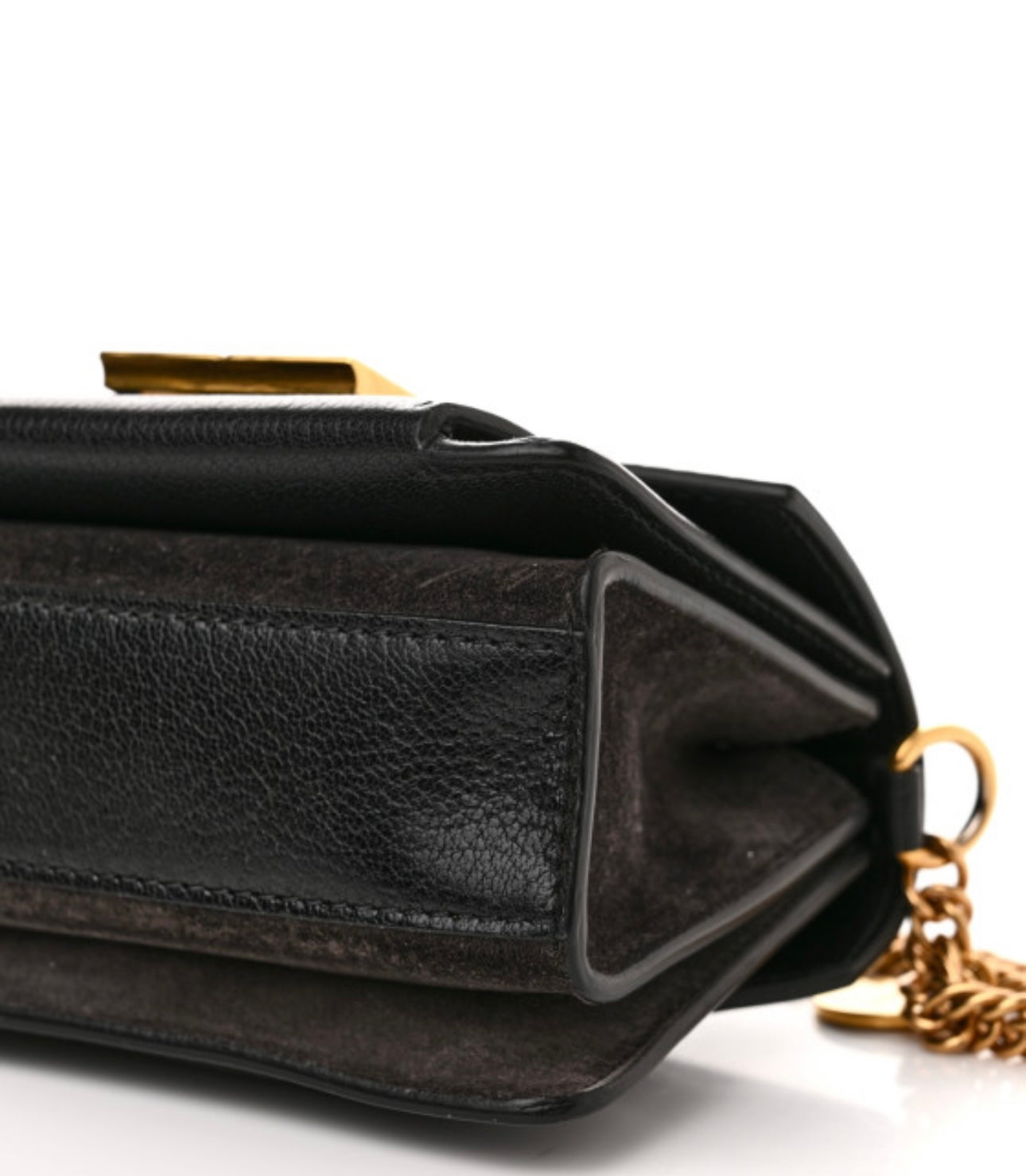 GIVENCHY Goatskin Suede Mini GV3 Shoulder Bag Black