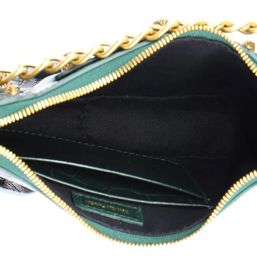 Balenciaga Le Cagole Giant Studs Shoulder Bag Crocodile Embossed Leather Mini