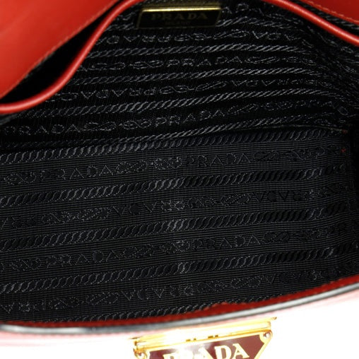 PradaFlip Lock Chain Shoulder Bag Saffiano Leather Small