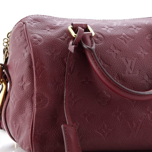 Louis Vuitton Speedy Bandouliere Bag Monogram Empreinte Leather 25