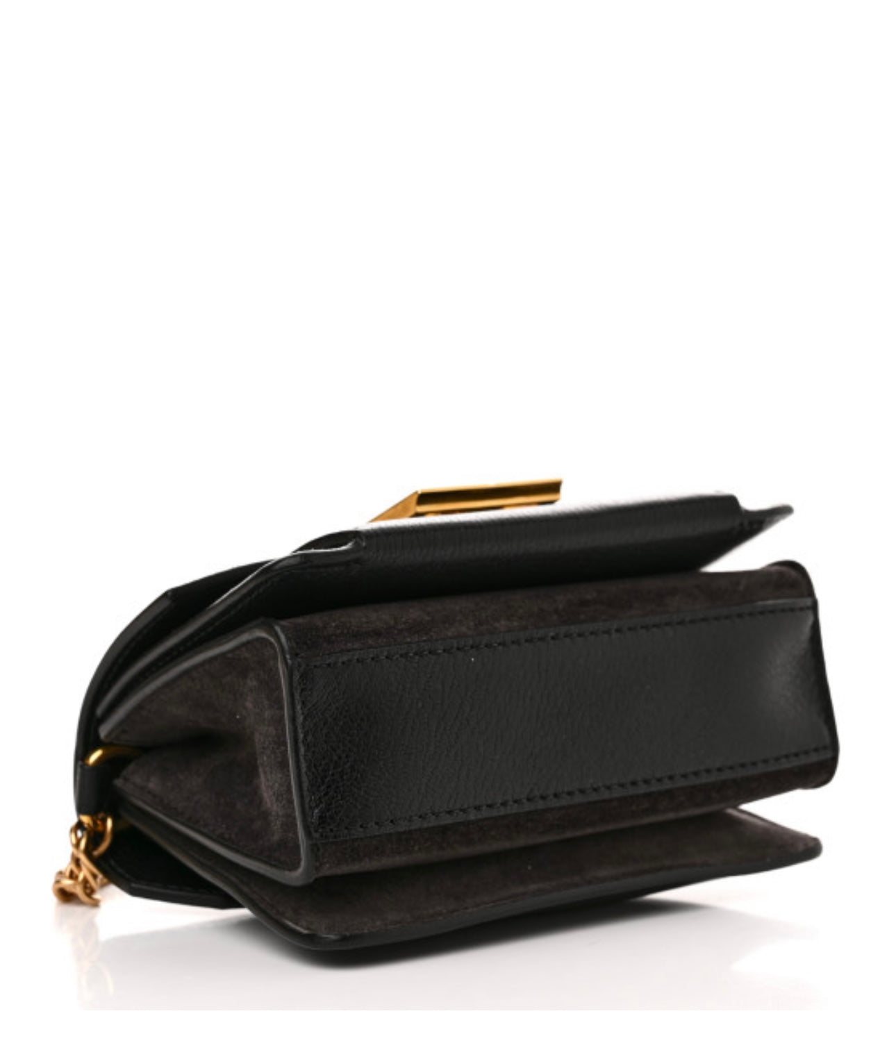 GIVENCHY Goatskin Suede Mini GV3 Shoulder Bag Black