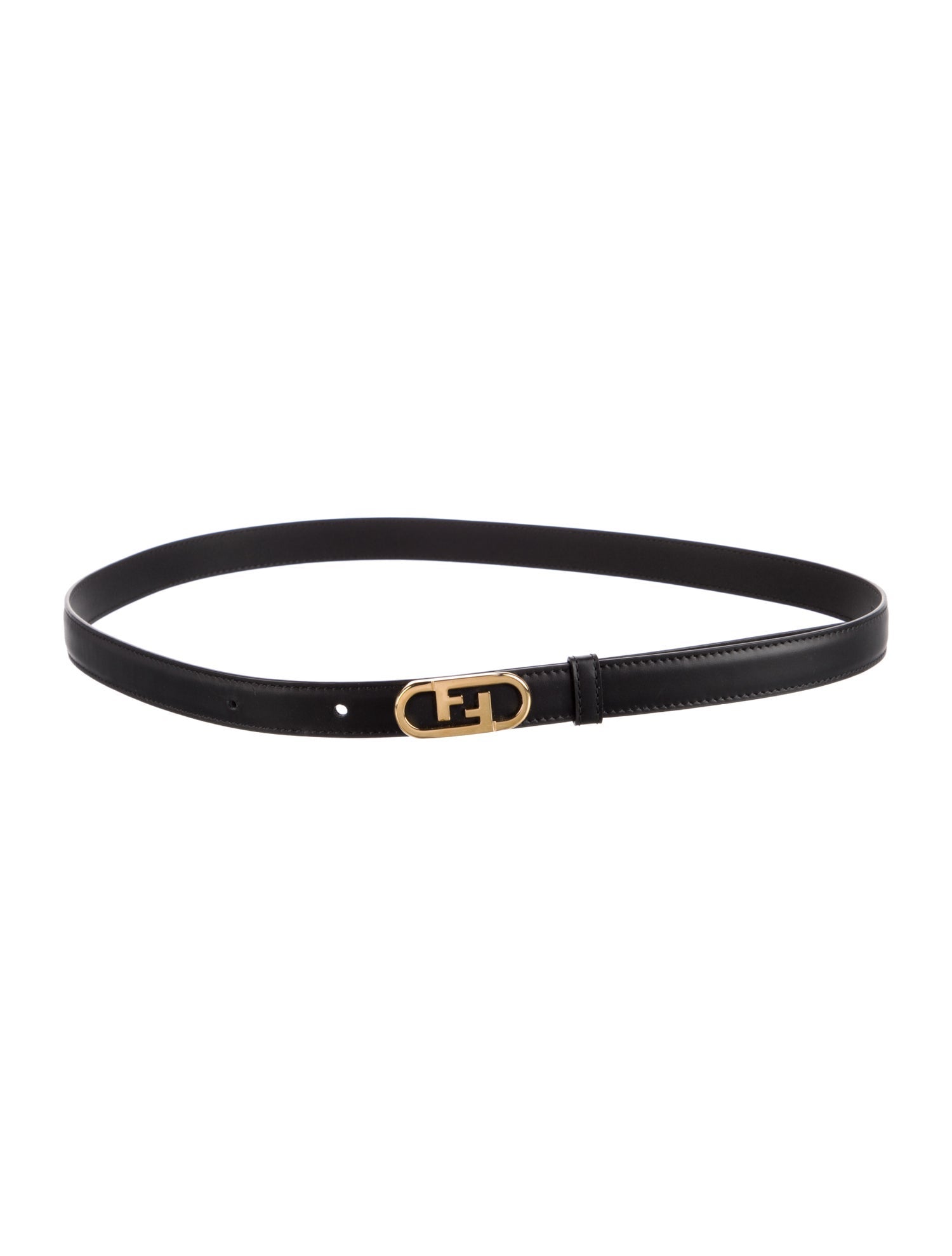 Fendi Skinny Leather Belt