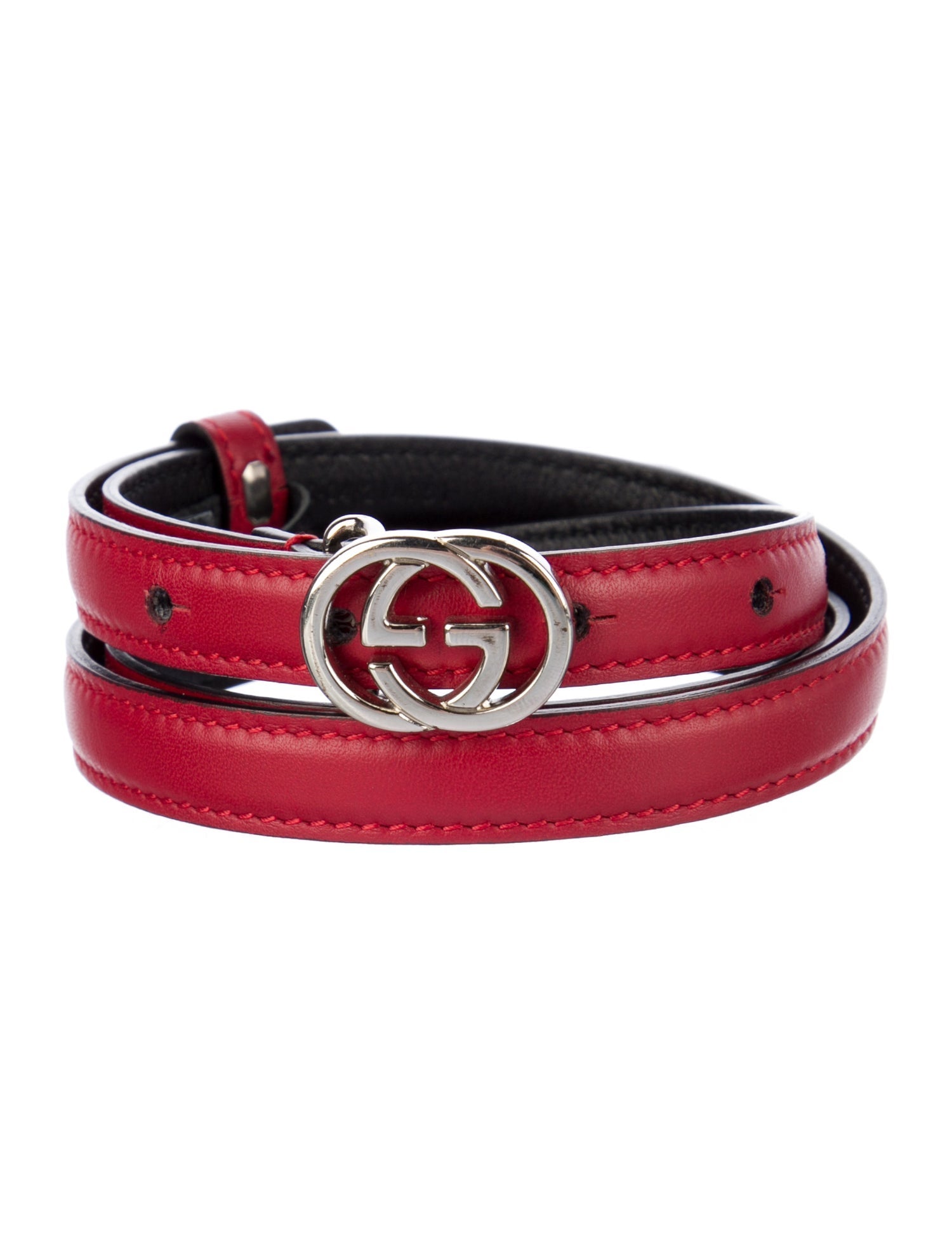 Gucci Interlocking G Logo Skinny Belt