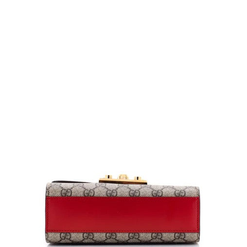 Gucci Padlock Shoulder Bag GG Coated Canvas and Leather Small