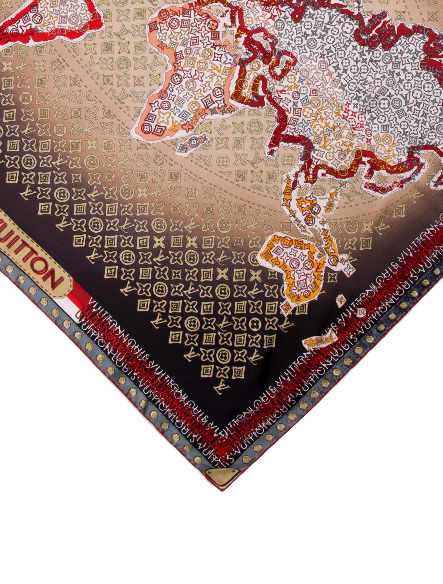 Louis Vuitton Monogram Silk World Map Scarf Silk Scarf