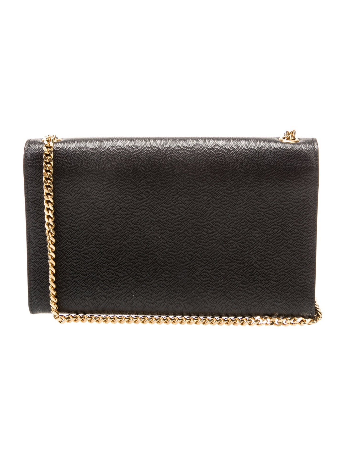 Saint Laurent Clutch By Anthony Vaccarello Black Leather Shoulder Strap