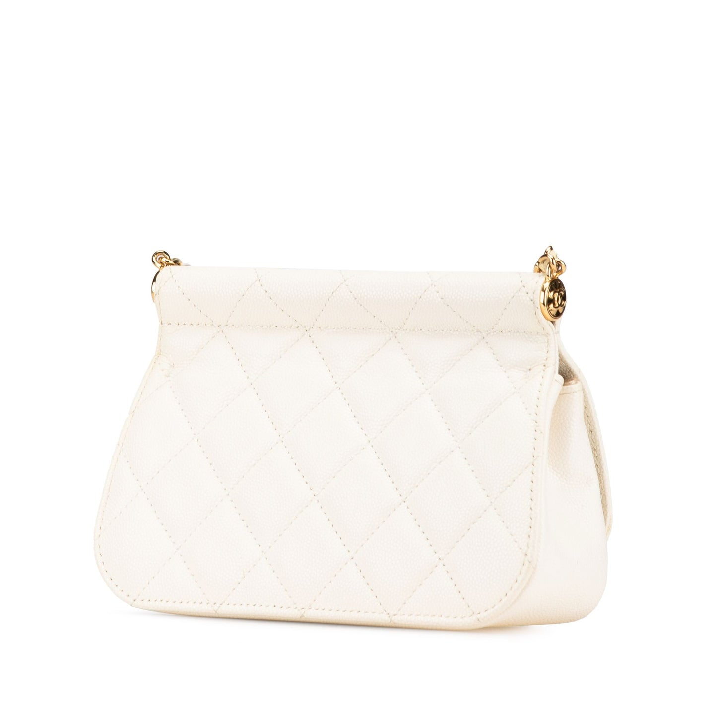 Chanel Quilted Caviar Frame Flap Clutch