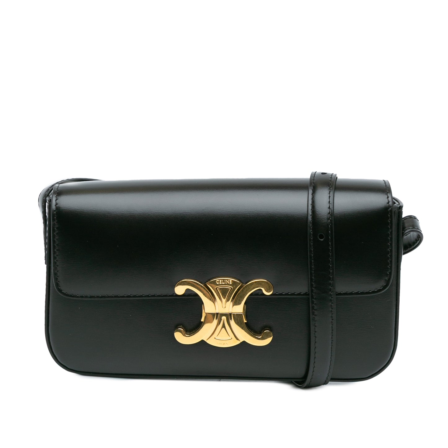 Celine Triomphe Leather Claude Shoulder Bag