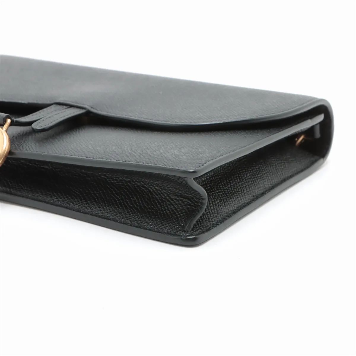 Dior Saddle Chain Wallet Black