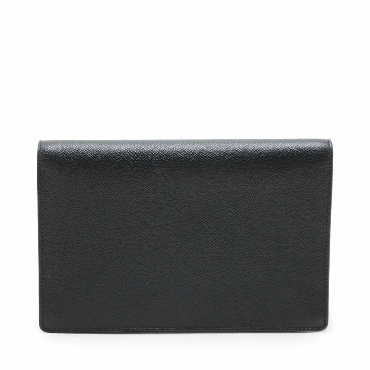 Dior Saddle Chain Wallet Black
