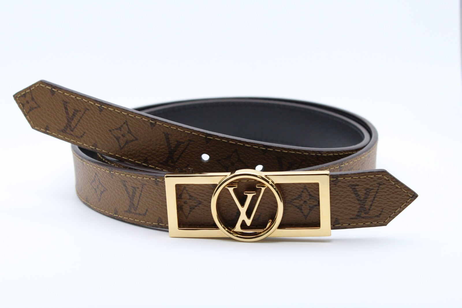 New Louis Viutton Dauphine 25mm Reversible Belt Other Monogram Canvas