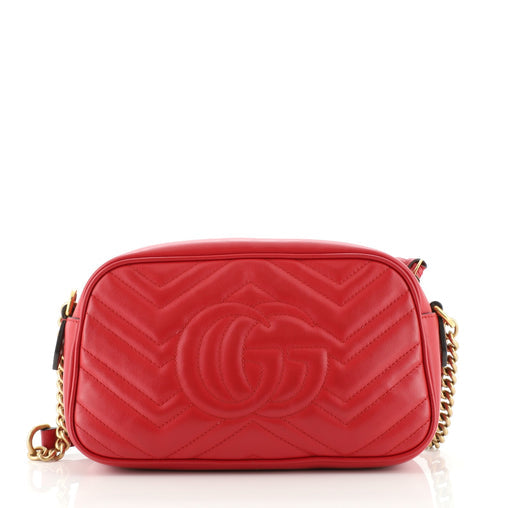 New Gucci GG Marmont Shoulder Bag Matelasse Leather mini