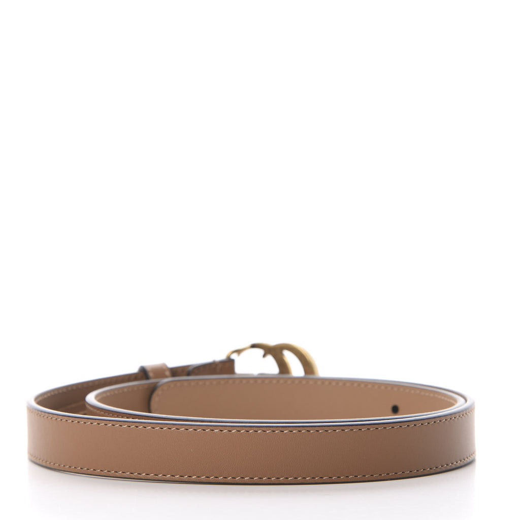 Gucci Double G Logo Skinny Belt