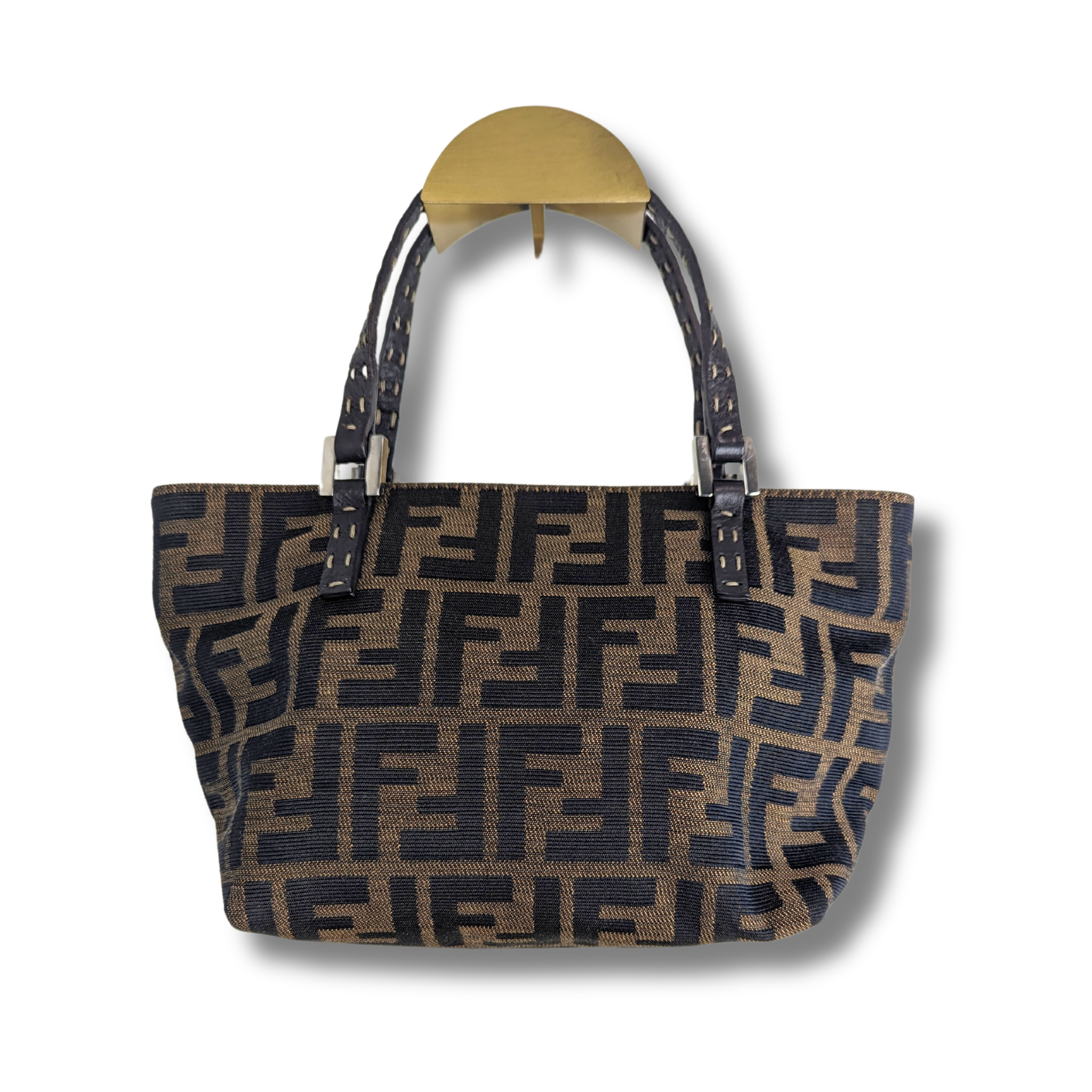 Fendi Vintage Handle Tote Zucca Canvas Mini