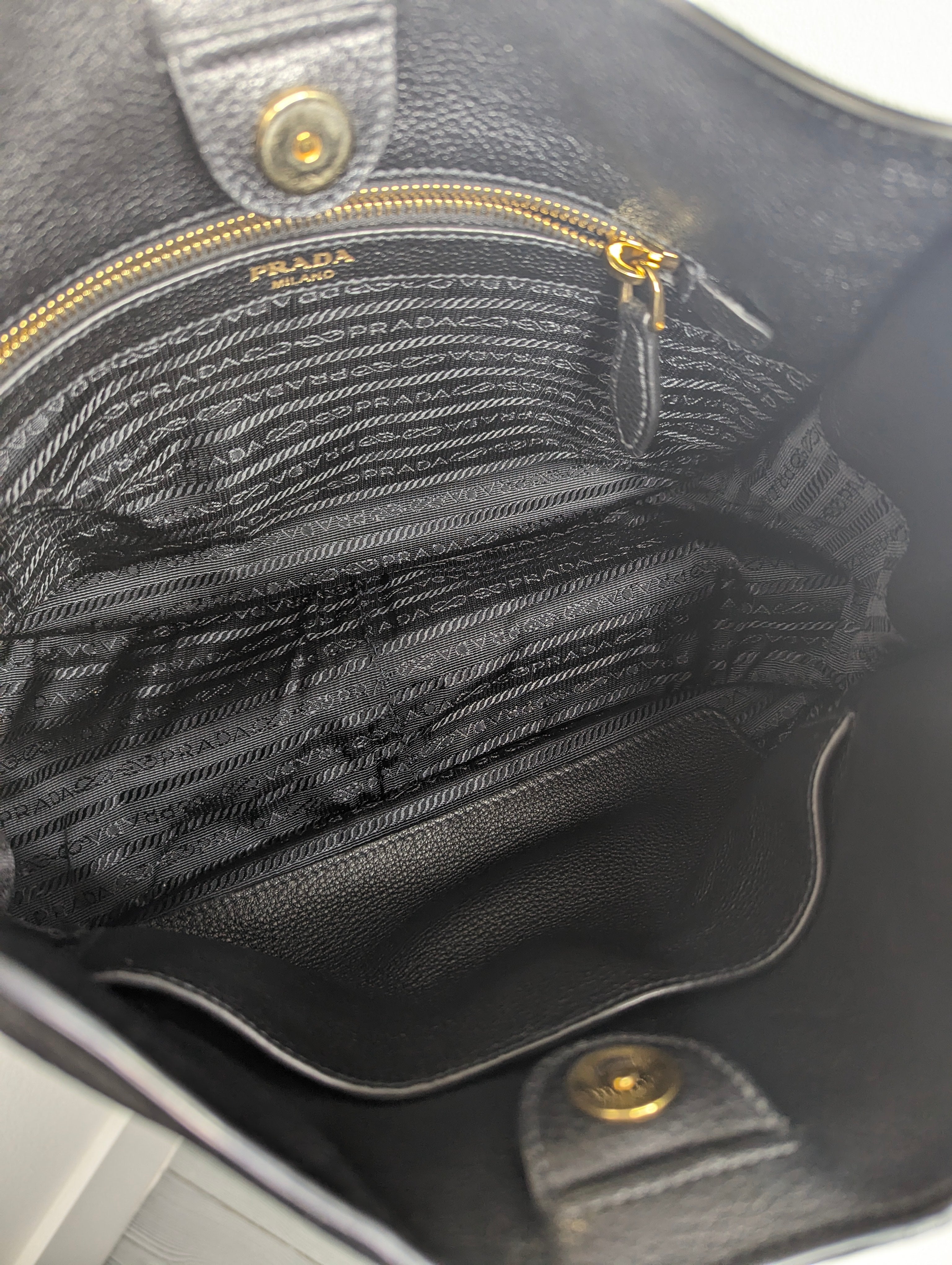 Prada Dual Strap Hobo Vitello Daino