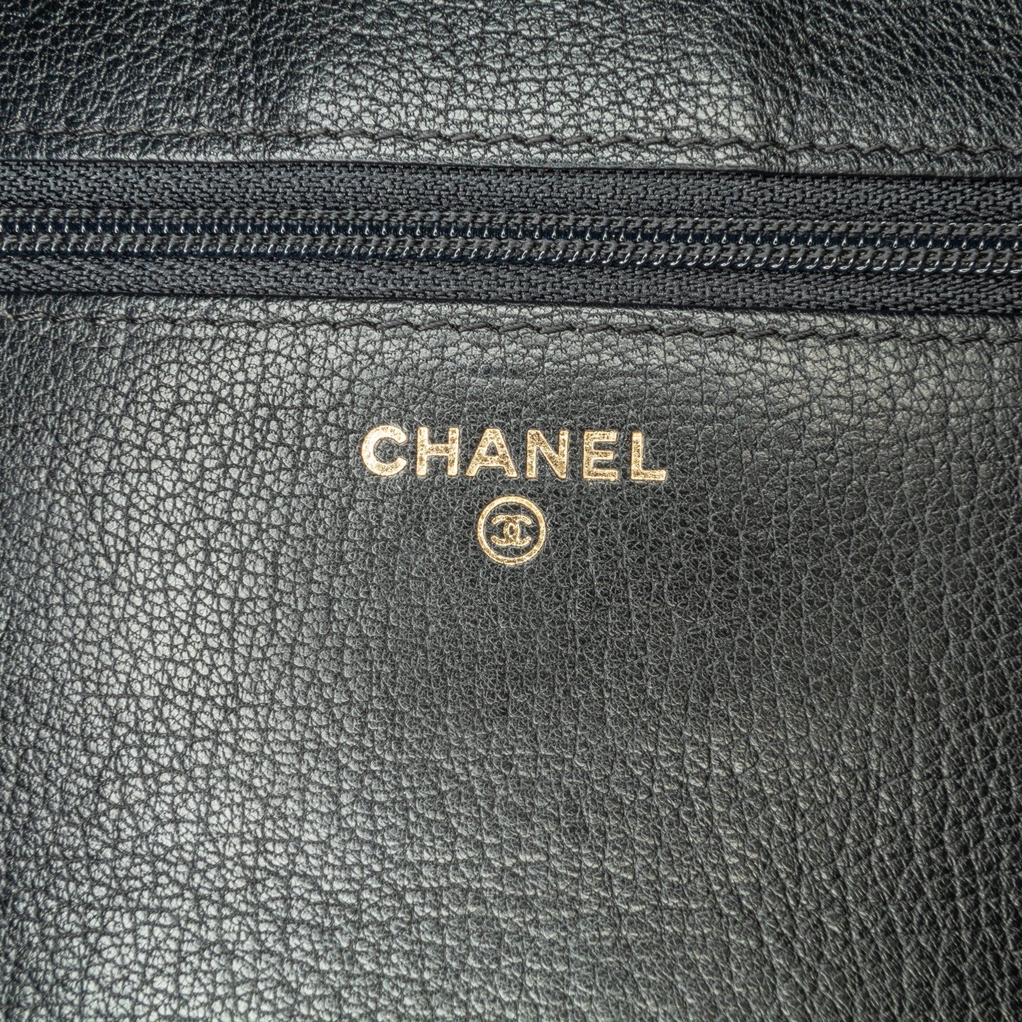 Chanel Patent CC Eyelet Wallet On Chain