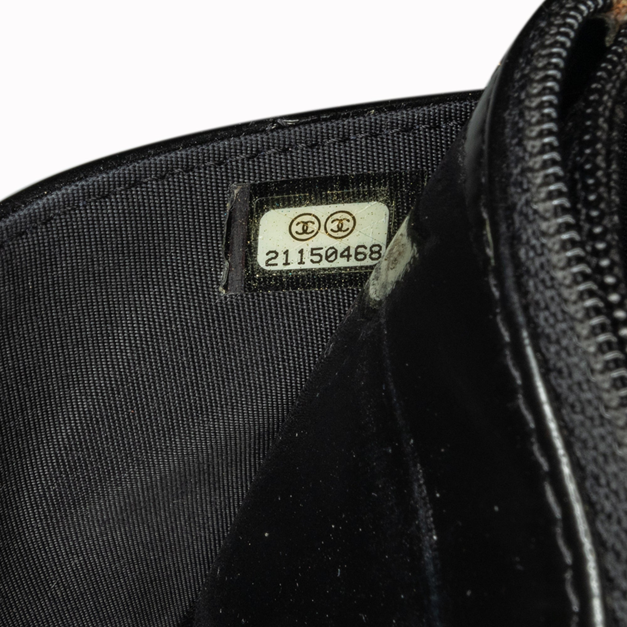 Chanel Patent CC Eyelet Wallet On Chain