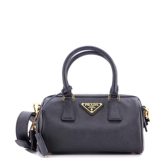 Prada Lux Convertible Boston Bag Saffiano Leather Mini