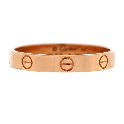 Cartier Love Wedding Band Ring 18K Rose Gold
