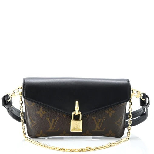 Louis Vuitton Padlock on Strap Handbag Monogram Canvas and Leather