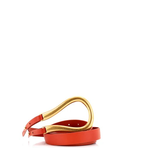 Bottega Veneta Double Strap Horsebit Buckle Belt Leather Wide