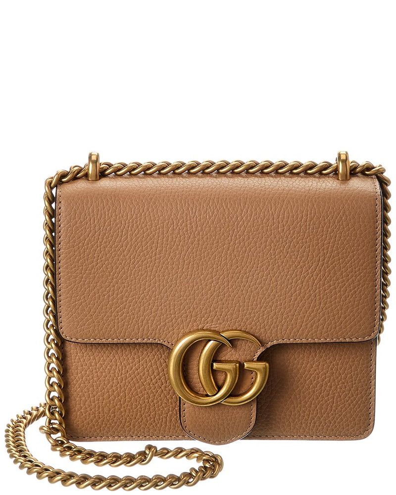 New Gucci Gg Logo Leather Shoulder Bag