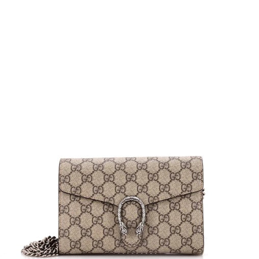 Gucci Dionysus Chain Wallet GG Coated Canvas Small