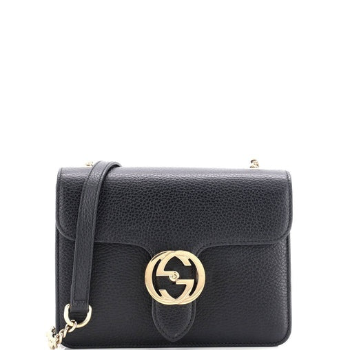 Gucci Interlocking Shoulder Bag Leather Small