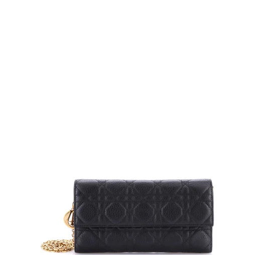 Christian Dior Lady Dior Croisiere Chain Wallet Cannage Quilt Lambskin