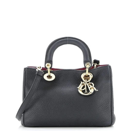 Christian Dior Diorissimo Tote Pebbled Leather Mini