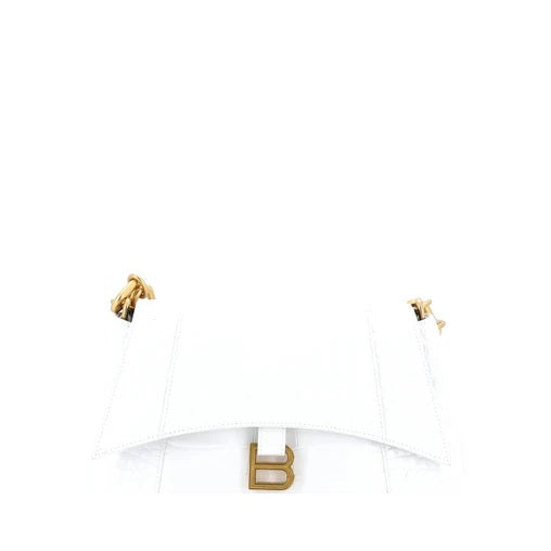 Balenciaga Downtown S Chain-Handle Shoulder Bag Crocodile Embossed Leather Small
