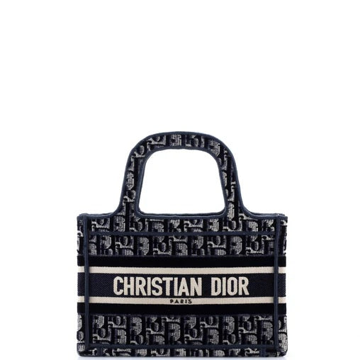 Christian Dior Book Tote Oblique Velvet Mini