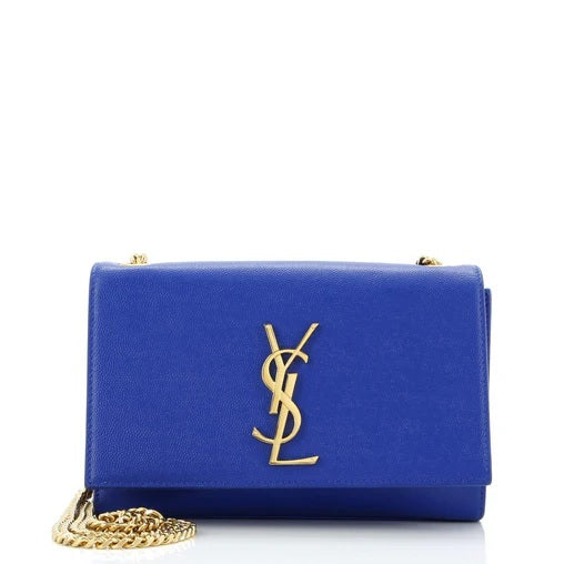Saint Laurent Classic Monogram Crossbody Bag Grainy Leather Small